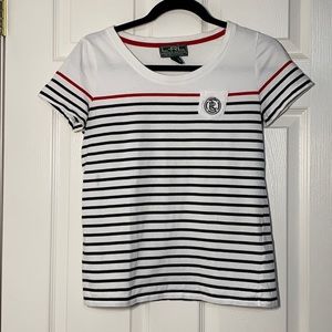 COPY - Women’s small black white and red striped …